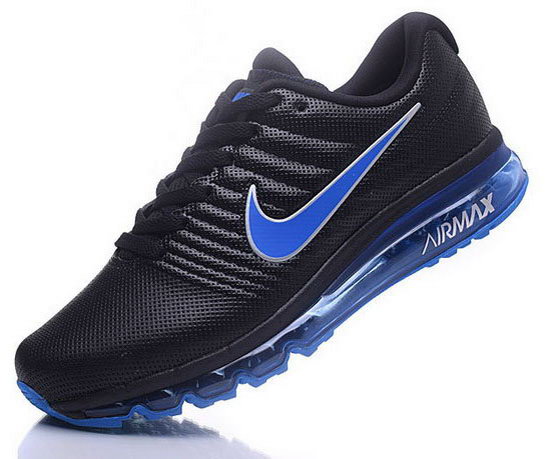 Mens Nike Air Max 2017 Leather Black Blue Italy
